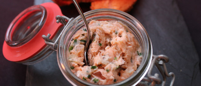 Salmon rillette at Coq D'Argent